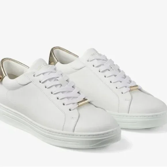 Jimmy Choo Rome/F ローカットスニーカー・White/Champagne Jimmy Choo | Shoes | Jimmy Choo Romef White Calf Leather And